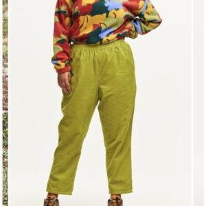 Lucy & Yak billie Corduroy trousers Chartreuse Green size L (16-18)